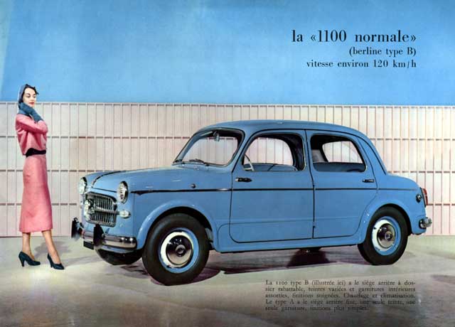 FIAT  1100 R and 1100 Familiale  Prospekt/brochure 1966 