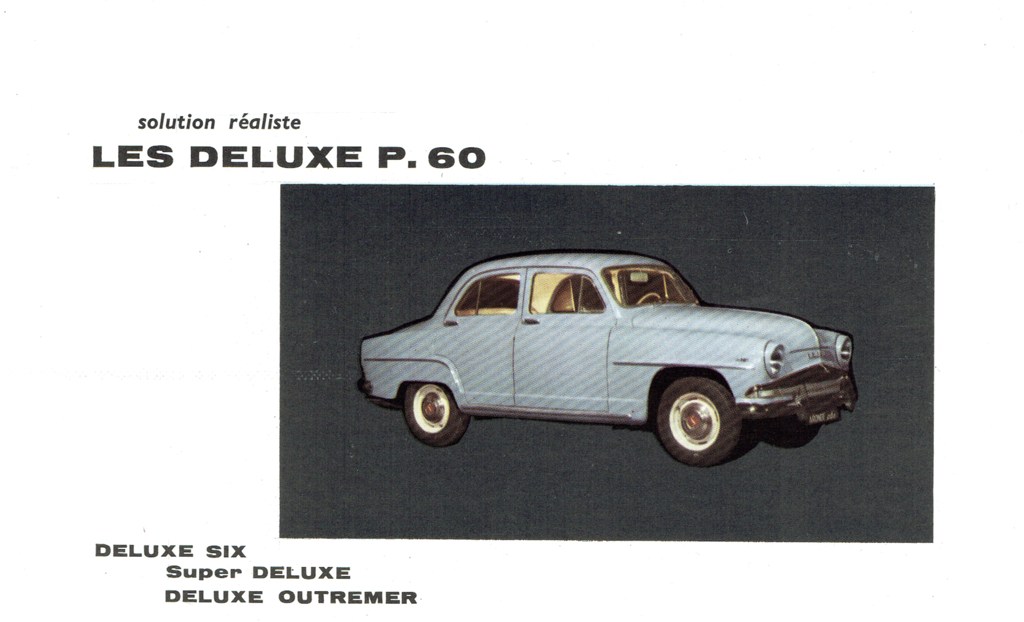 SIMCA  P60 dépliant modéle Super deluxe 1959 S.03 